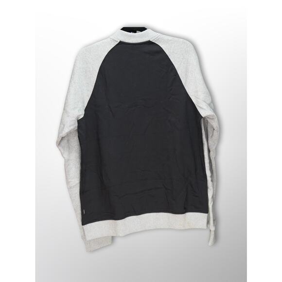 WESC Men's Gray/Black Letterman Inspired Sweater Jacket - L - Picture 2 of 2